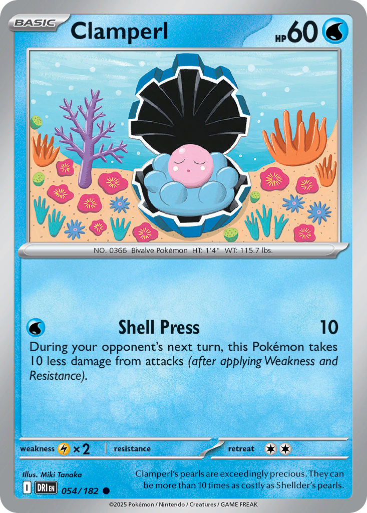 Clamperl - 054/182 - - DESTINED RIVALS - Pokemon - Common | AA53-8