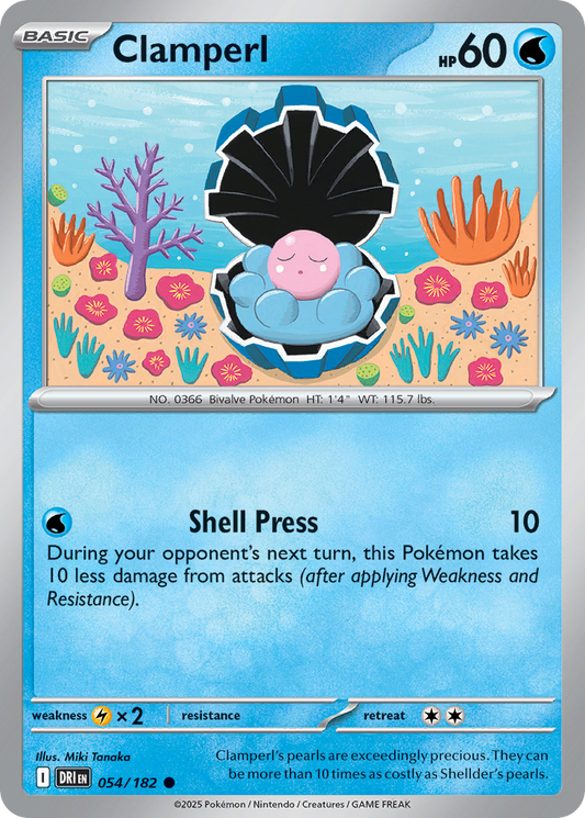 Clamperl - 054/182 - - DESTINED RIVALS - Pokemon - Common | AA53-8