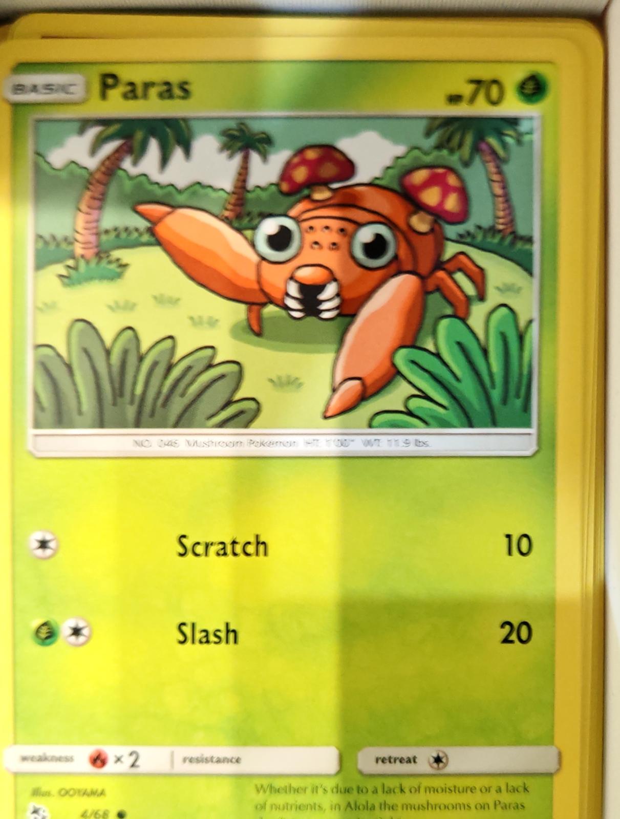 Paras - 4/68 - - HIDDEN FATES - Pokemon - Common | AA71-42