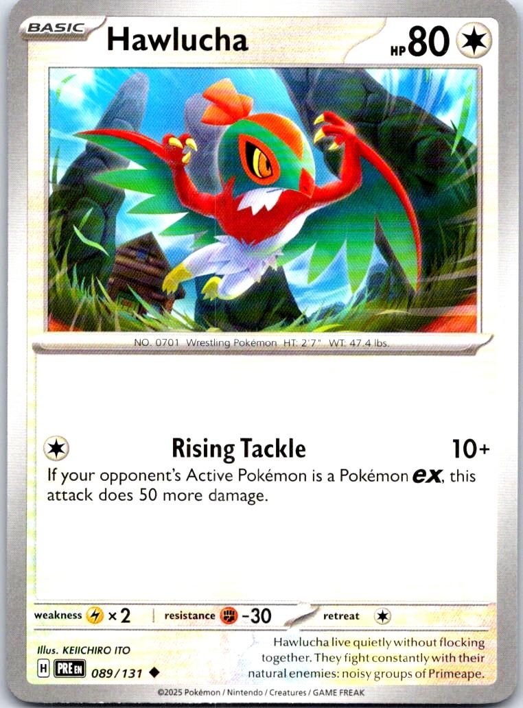 Hawlucha - 089/131 - - PRISMATIC EVOLUTIONS - Pokemon - Uncommon | AB68-2