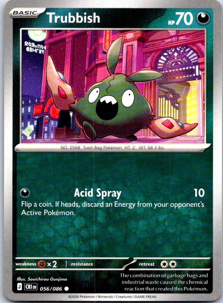 Trubbish - 056/086 - - CHAOS RISING - Pokemon - Common | AA111-24