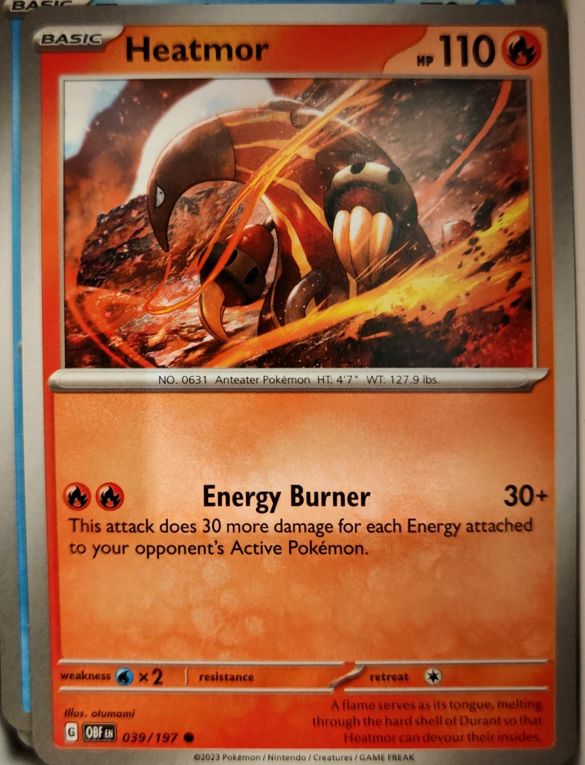 Heatmor - 039/197 - - OBSIDIAN FLAMES - Pokemon - Common | AA05-63