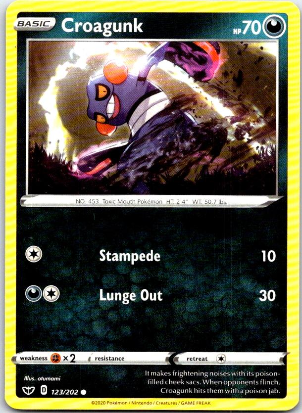 Croagunk - 123/202 - - SWORD & SHIELD - Pokemon - Common | AC02-19