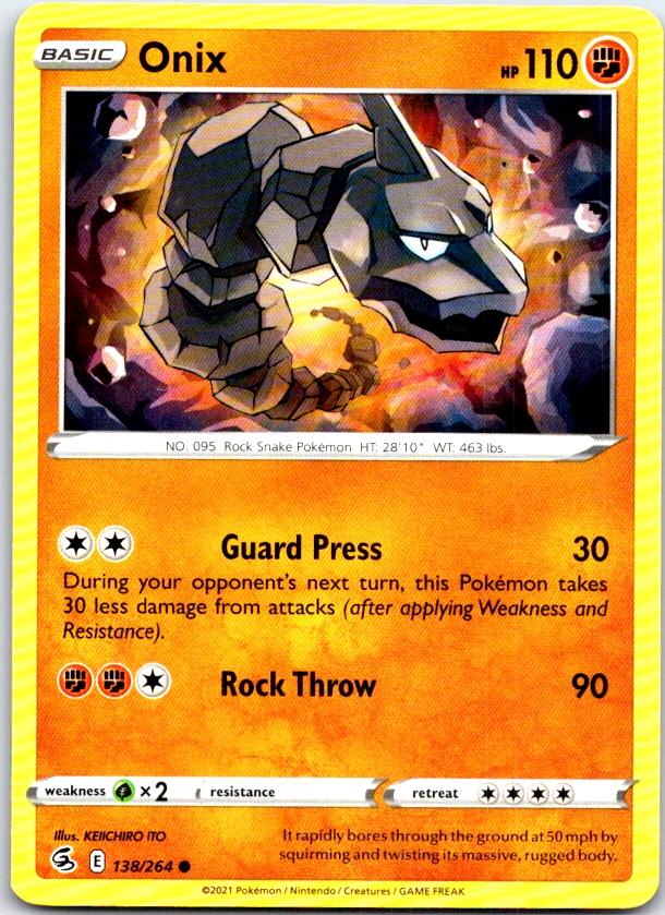 Onix - 138/264 - - FUSION STRIKE - Pokemon - Common | AC03-6