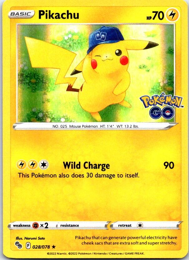 Pikachu - 028/078 - Holo - POKEMON GO - Pokemon - Rare | AC01-13