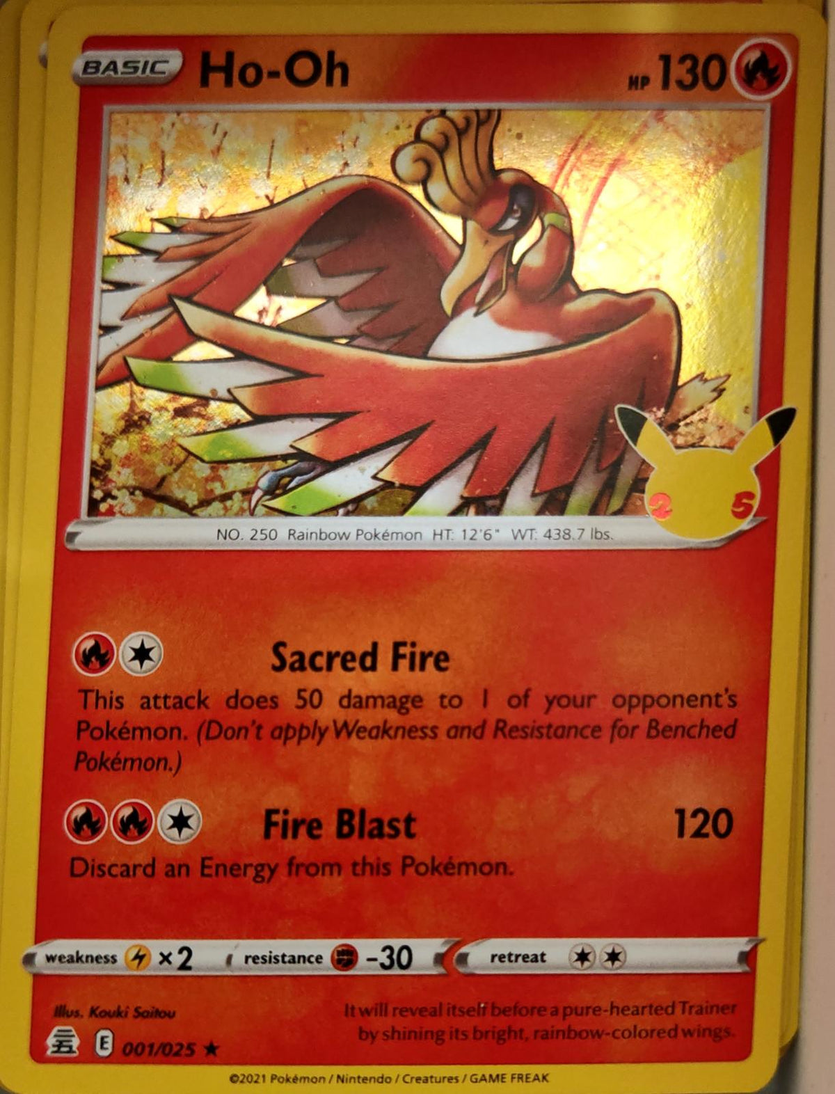 Ho-Oh - 001/025 - Holo - CELEBRATIONS - Pokemon - Rare | AA06-22