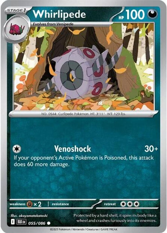 Whirlipede - 055/086 - - BLACK BOLT - Pokemon - Common | AA46-28