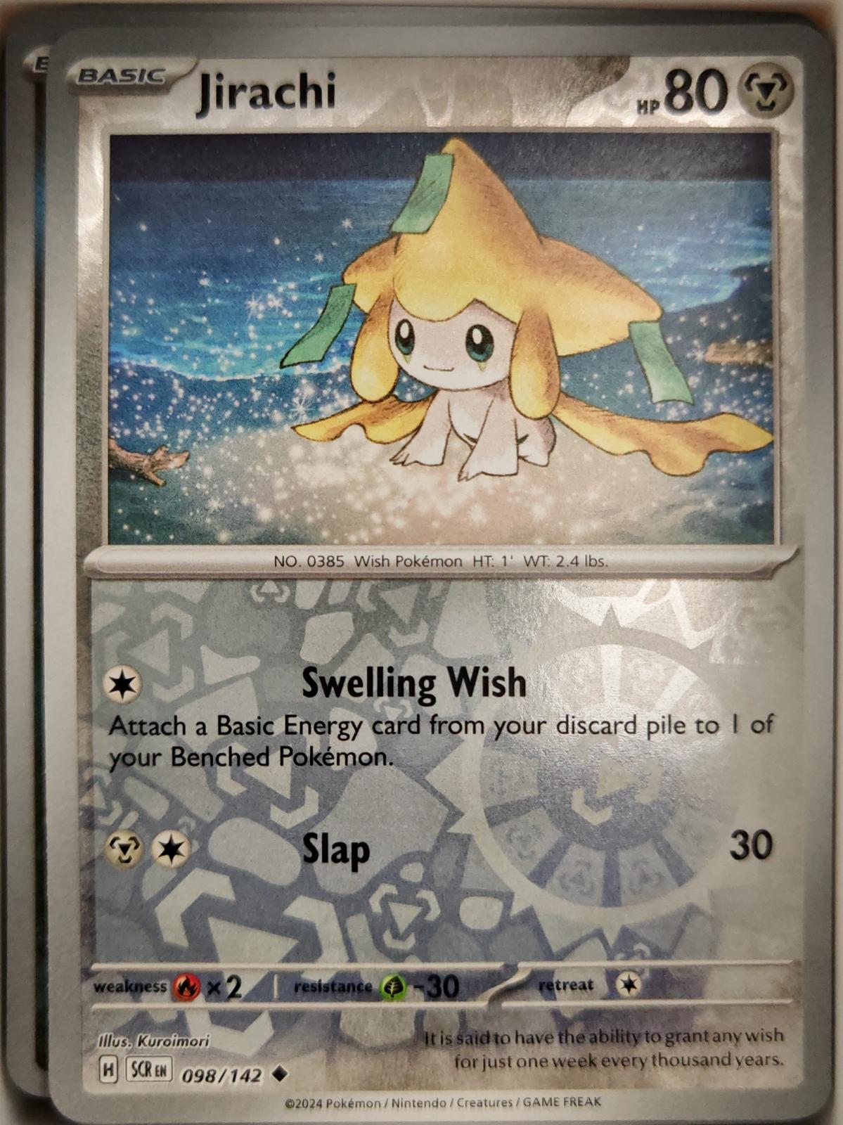 Jirachi - 98/142 - Reverse Holo - STELLAR CROWN - Pokemon - Uncommon | AA04-58