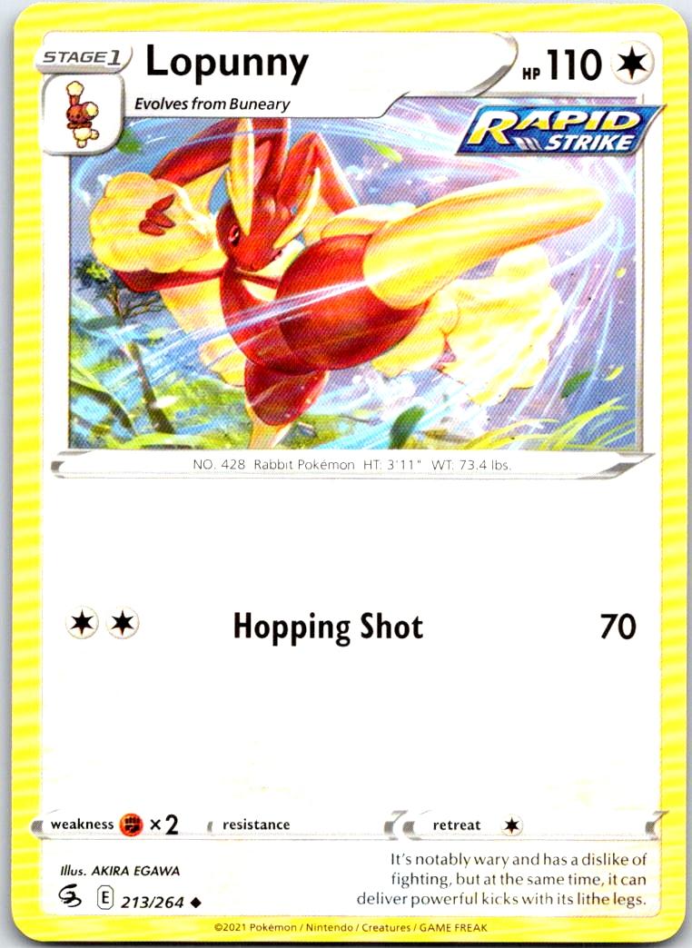 Lopunny - 213/264 - - FUSION STRIKE - Pokemon - Uncommon | AB34-36