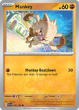 Mankey - 107/198 - Reverse Holo - SCARLET & VIOLET - Pokemon - Common | AA49-61