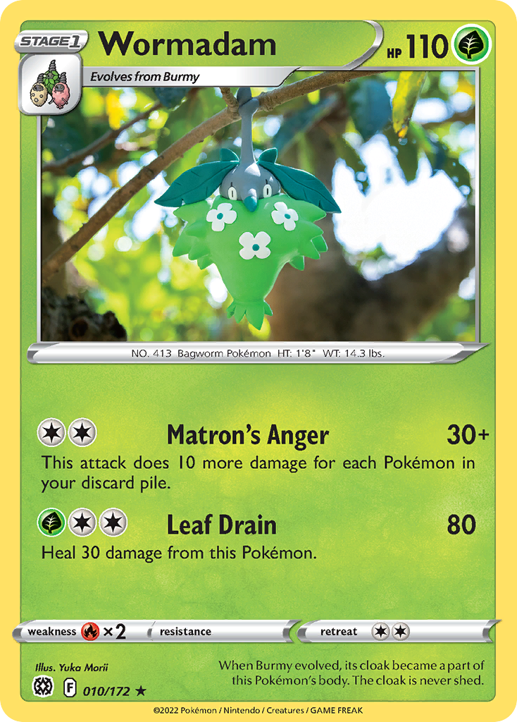 Wormadam - 010/172 - Reverse Holo - BRILLIANT STARS - Pokemon - Rare | AA22-48