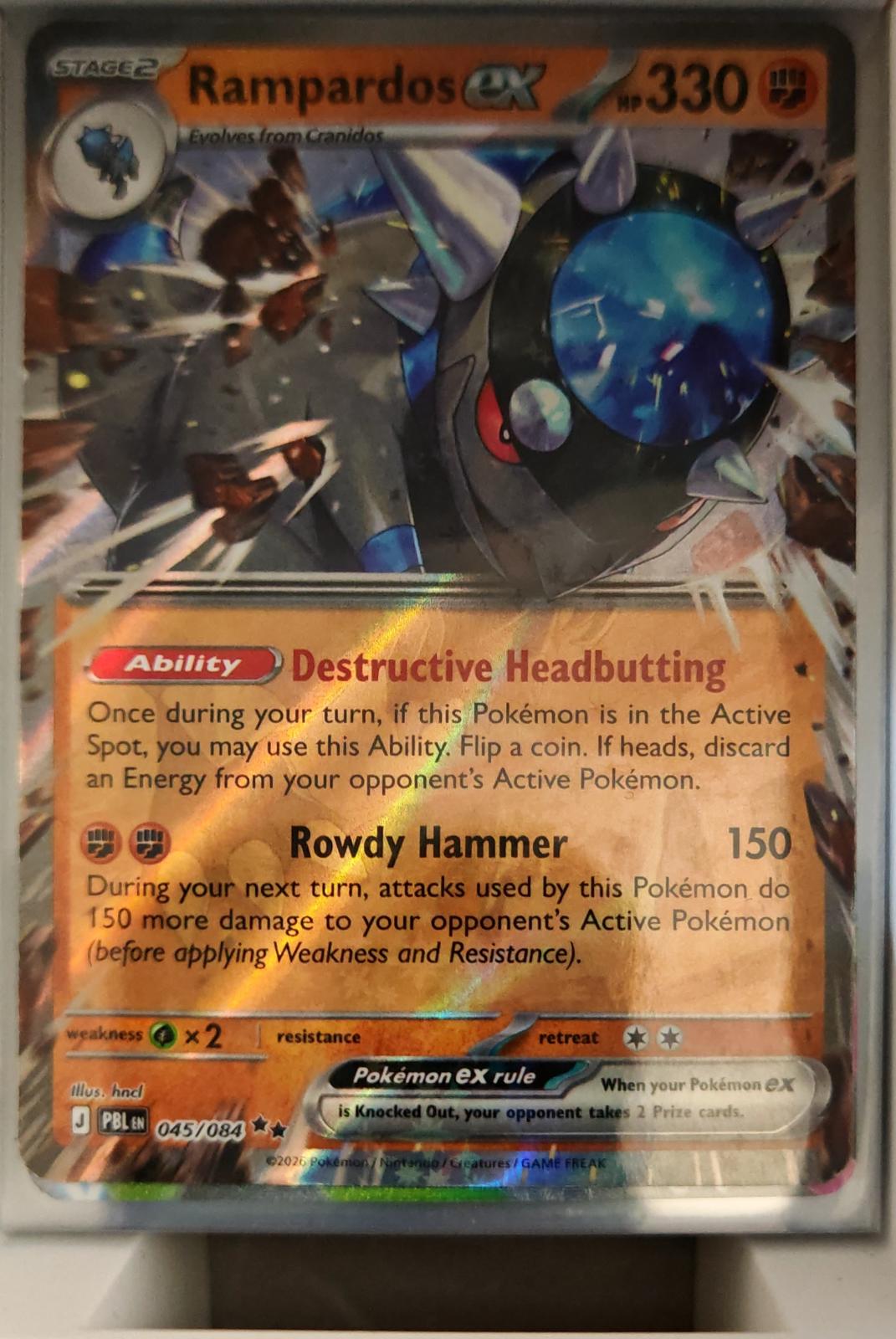 Rampardos ex - 045/084 - Holo - PITCH BLACK - Pokemon - Double Rare | AA37-24