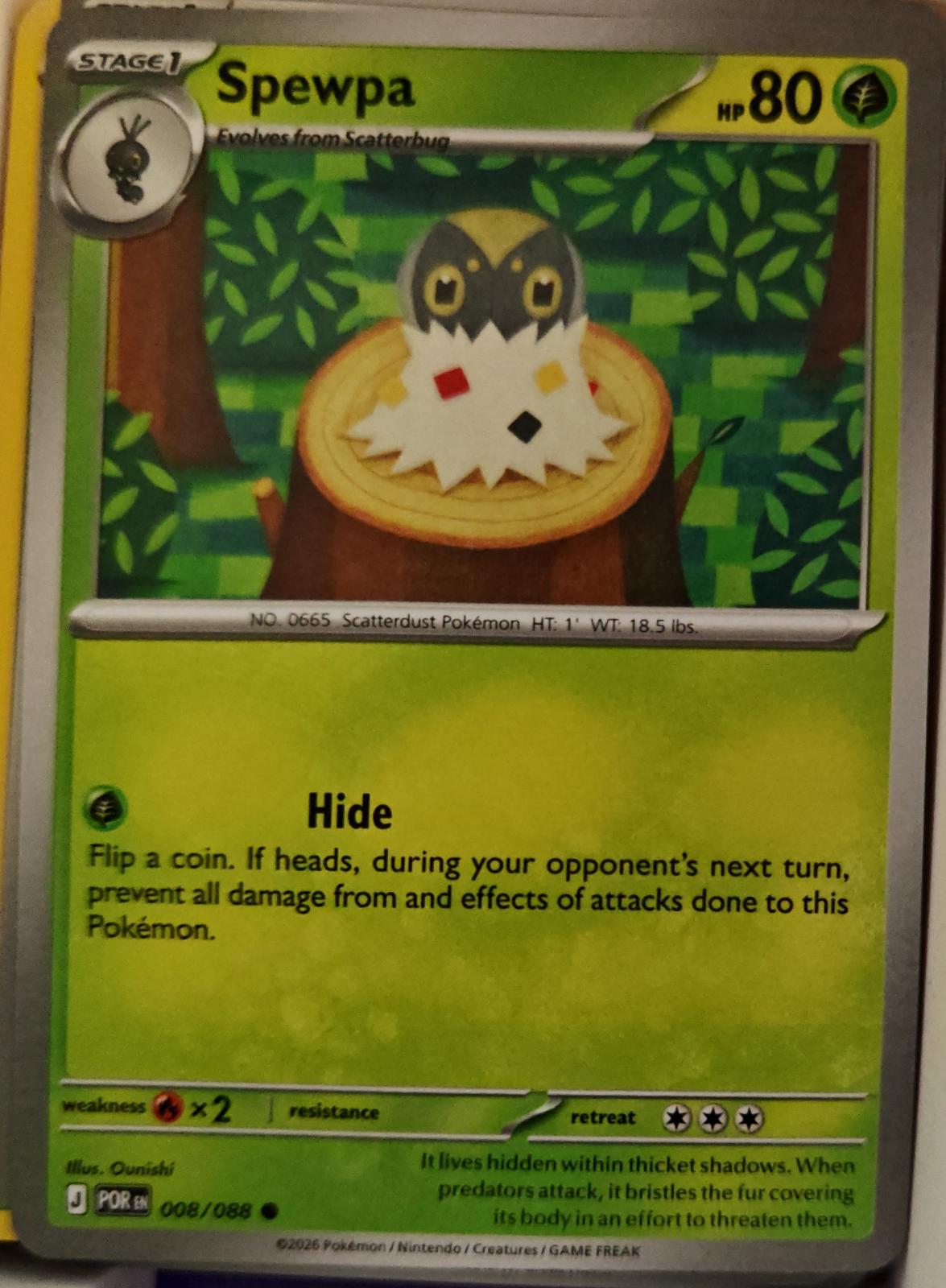 Spewpa - 008/088 - - PERFECT ORDER - Pokemon - Common | AA01-46