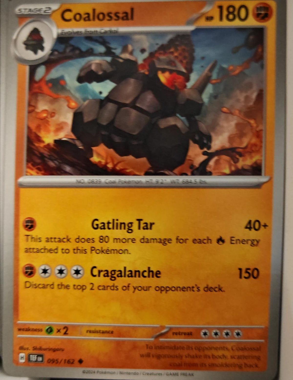 Coalossal - 095/162 - - TEMPORAL FORCES - Pokemon - Uncommon | AA24-67