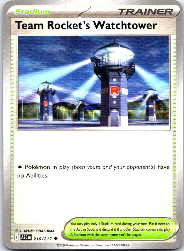 Team Rocket's Watchtower - 210/217 - - ASCENDED HEROES - Pokemon - | AC24-5