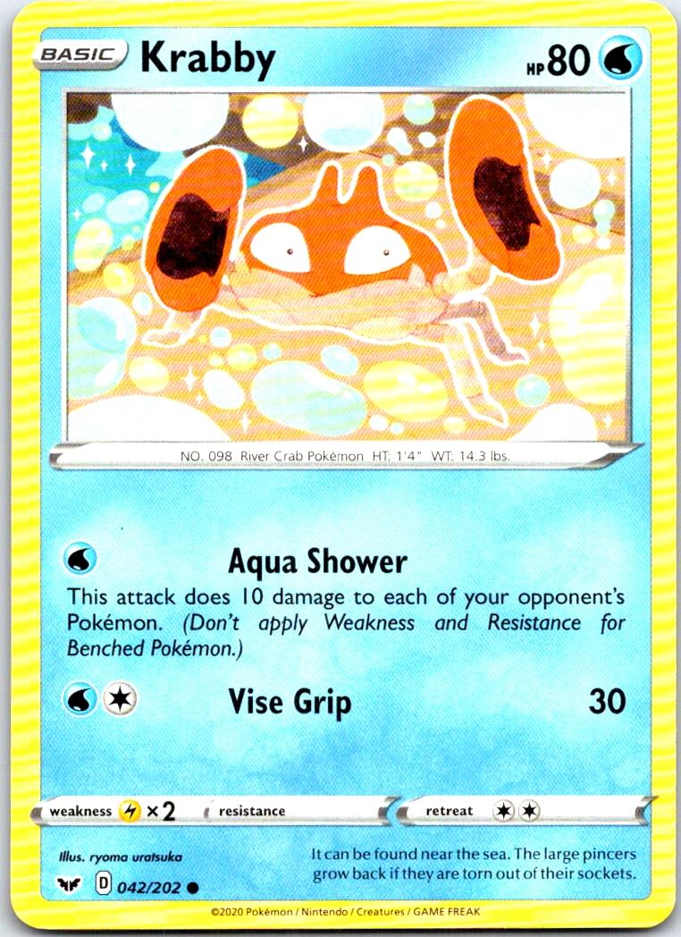 Krabby - 042/202 - - SWORD & SHIELD - Pokemon - Common | AB72-30