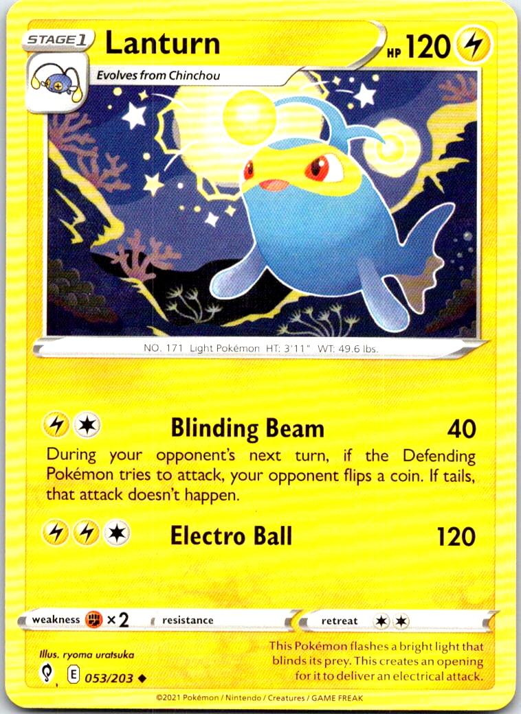 Lanturn - 053/203 - - EVOLVING SKIES - Pokemon - Uncommon | AB29-35
