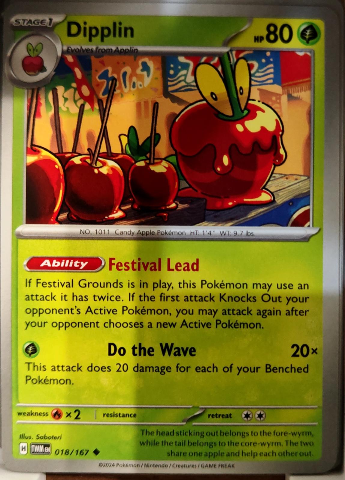 Dipplin - 018/167 - - TWILIGHT MASQUERADE - Pokemon - Uncommon | AA76-16