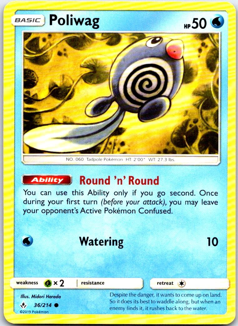 Poliwag - 36/214 - - UNBROKEN BONDS - Pokemon - Common | AB33-18