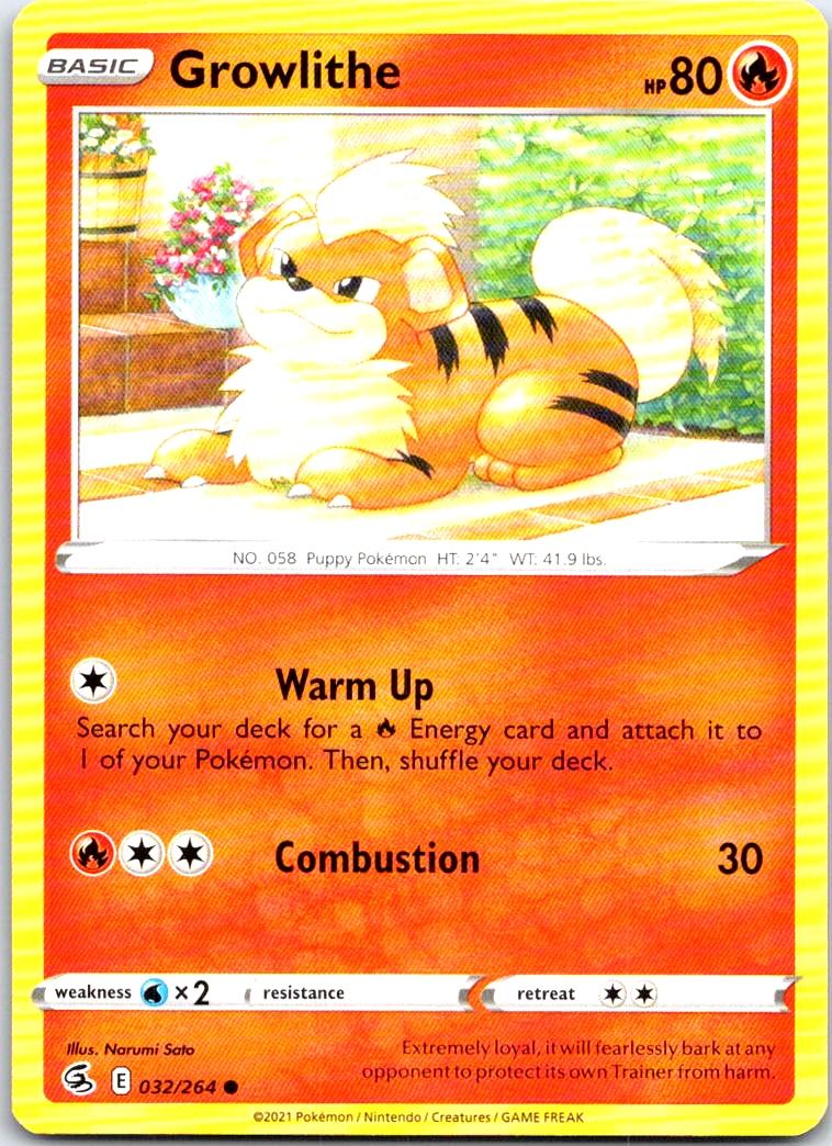 Growlithe - 032/264 - - FUSION STRIKE - Pokemon - Common | AB50-18