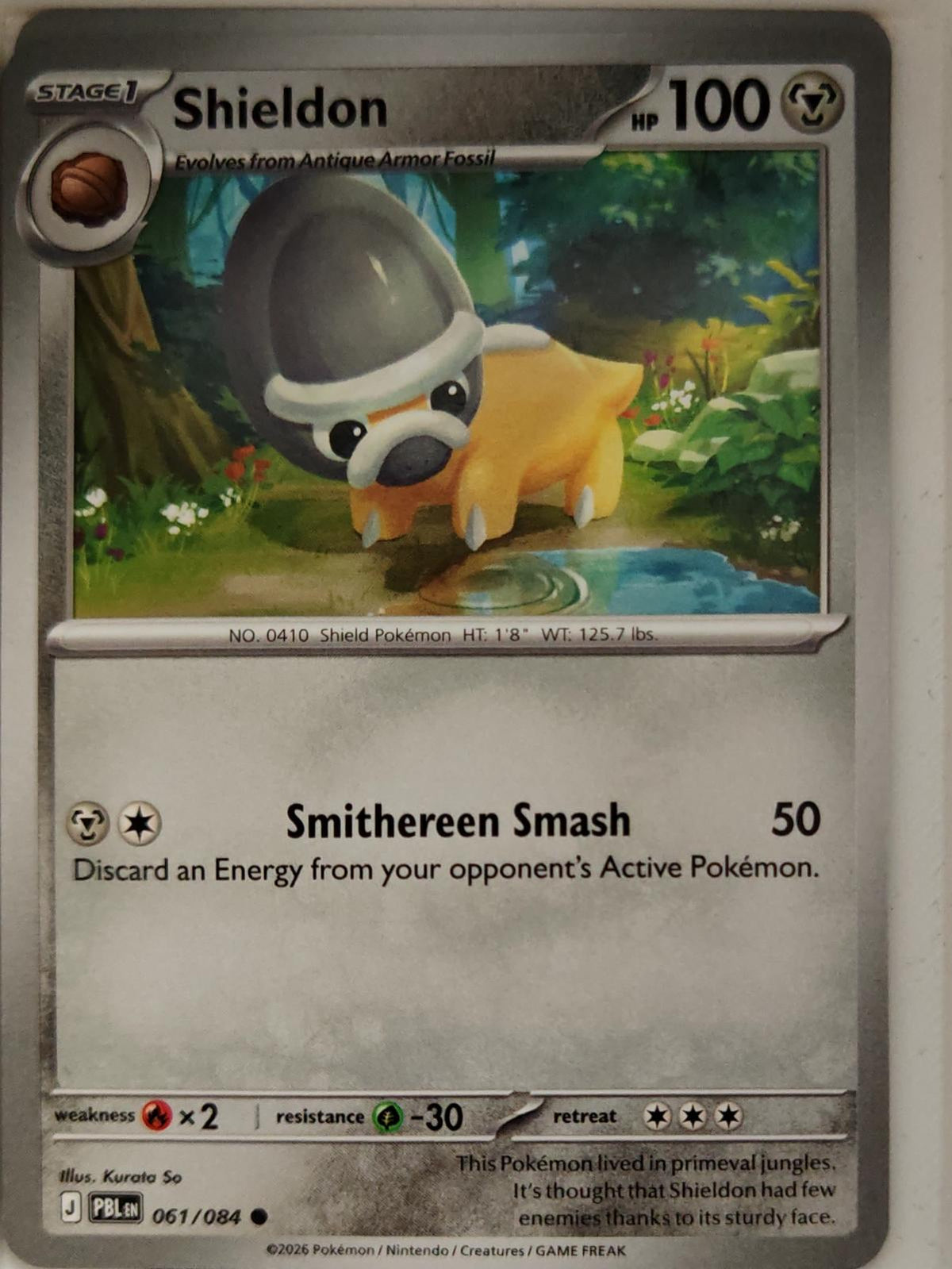 Shieldon - 061/084 - - PITCH BLACK - Pokemon - Common | AA16-3