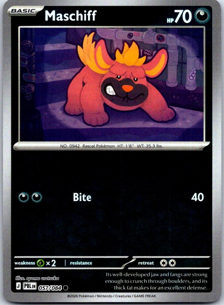 Maschiff - 057/084 - - PITCH BLACK - Pokemon - Common | AA127-8