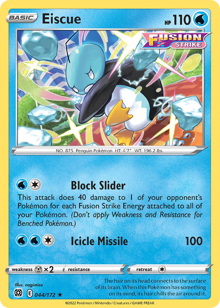 Eiscue - 044/172 - Reverse Holo - BRILLIANT STARS - Pokemon - Rare | AA22-54