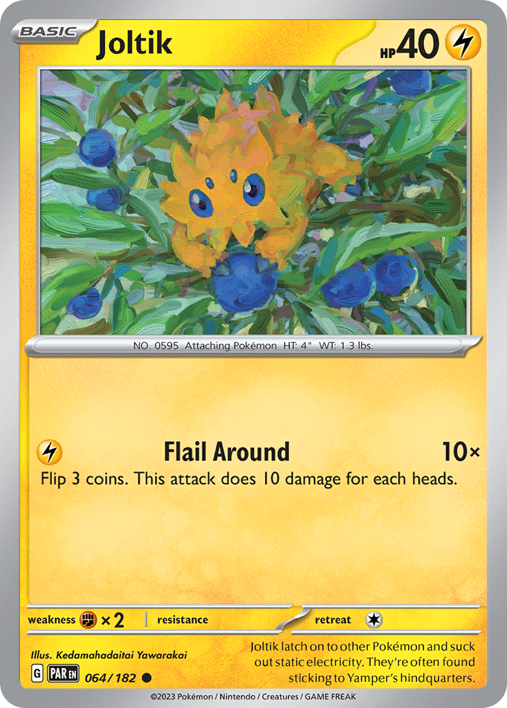 Joltik - 064/182 - Reverse Holo - PARADOX RIFT - Pokemon - Common | AA49-11