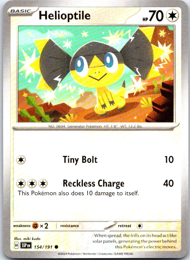 Helioptile - 154/191 - - SURGING SPARKS - Pokemon - Common | AB55-2