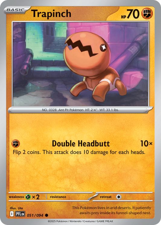 Trapinch - 051/094 - Reverse Holo - PHANTASMAL FLAMES - Pokemon - | AA56-26