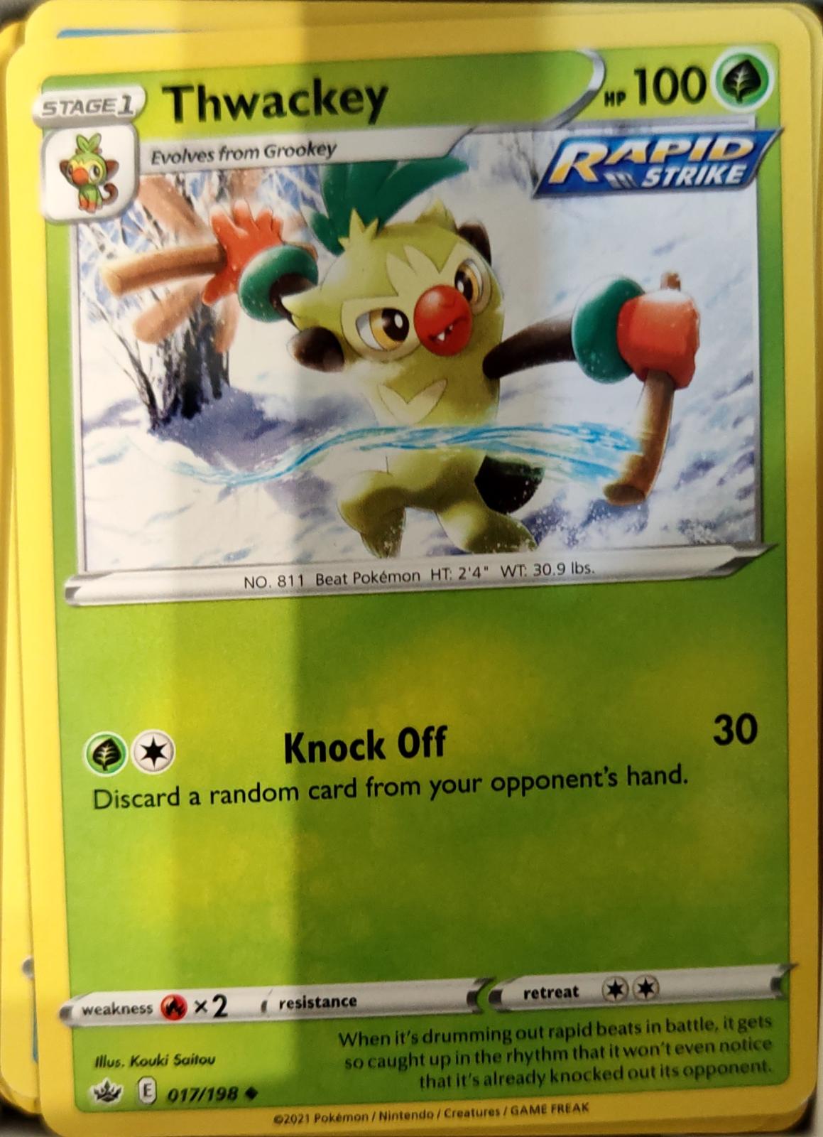 Thwackey - 017/198 - - CHILLING REIGN - Pokemon - Uncommon | AA68-45