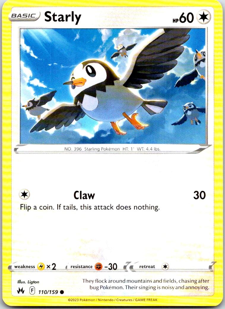 Starly - 110/159 - - CROWN ZENITH - Pokemon - Common | AA105-24