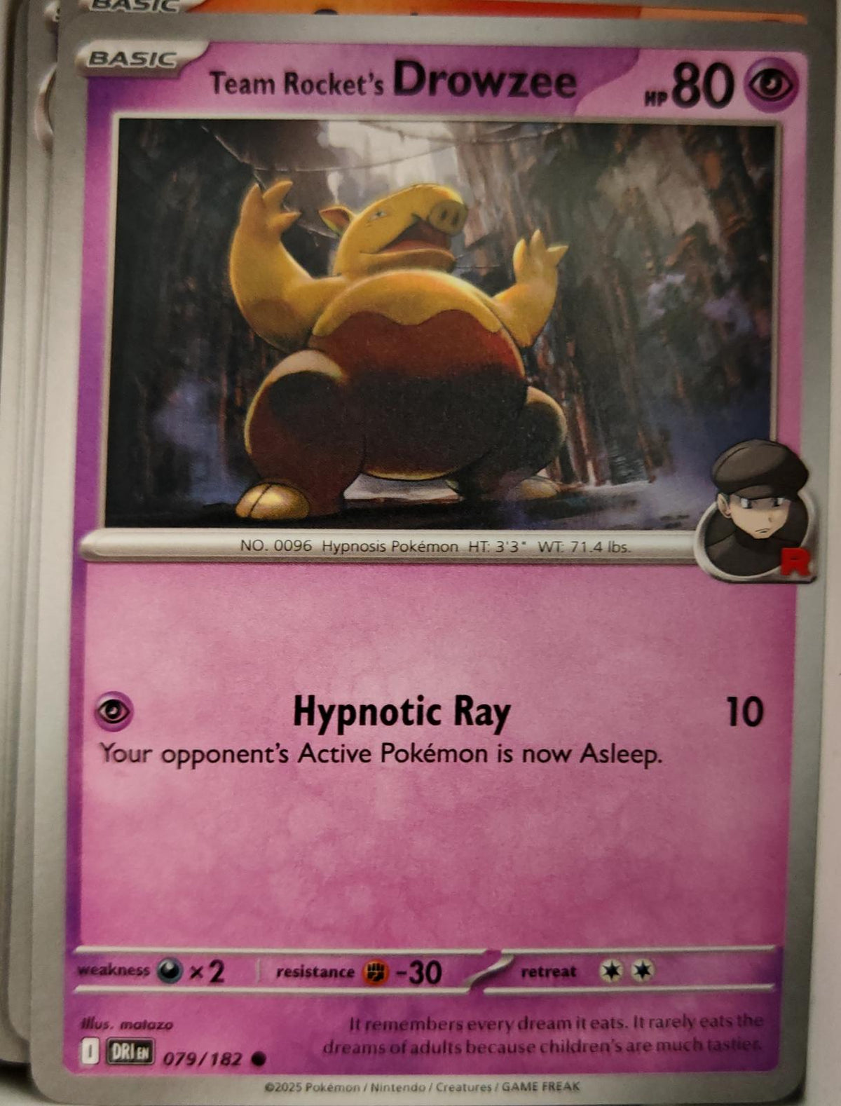 Team Rocket's Drowzee - 079/182 - - DESTINED RIVALS - Pokemon - Common | AA12-57