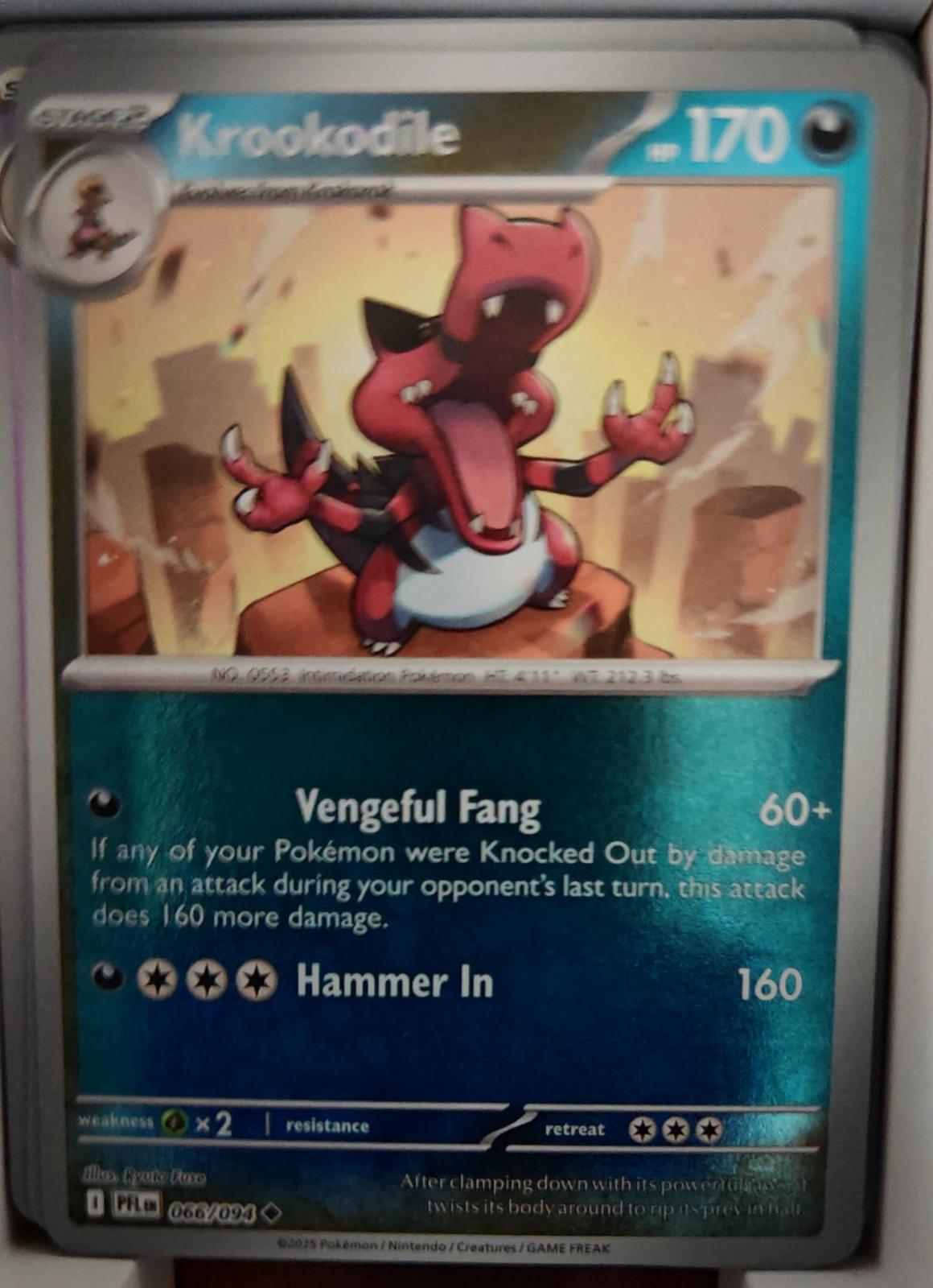 Krookodile - 066/094 - Reverse Holo - PHANTASMAL FLAMES - Pokemon - | AA56-42