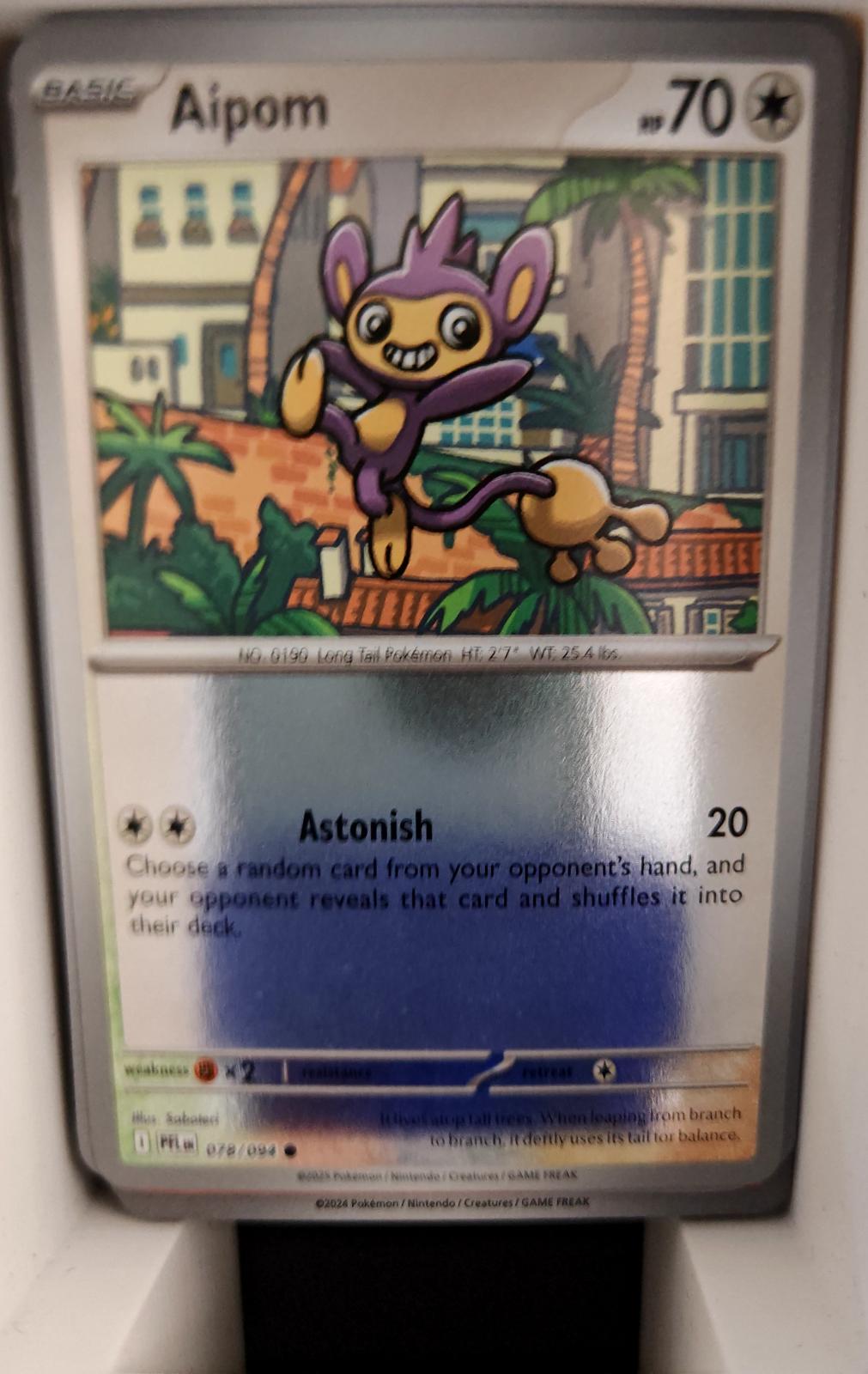 Aipom - 078/094 - Reverse Holo - PHANTASMAL FLAMES - Pokemon - Common | AA26-75
