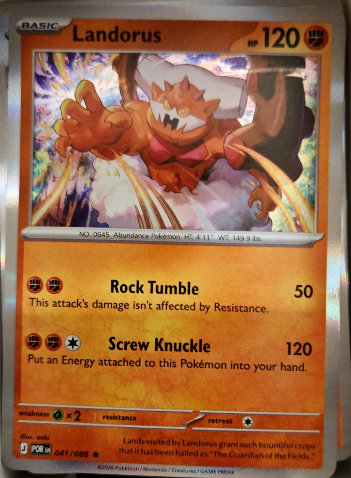 Landorus - 041/088 - Holo - PERFECT ORDER - Pokemon - Rare | AA06-56