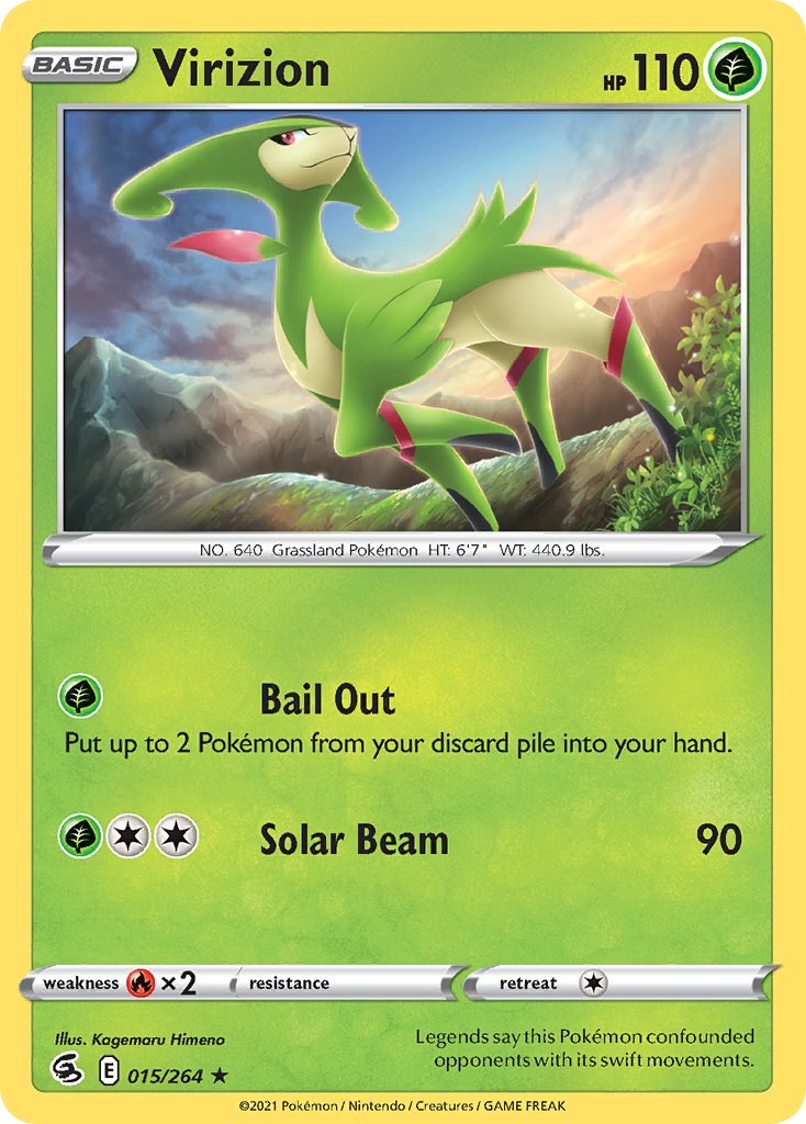Virizion - 015/264 - - FUSION STRIKE - Pokemon - Rare | AA66-40