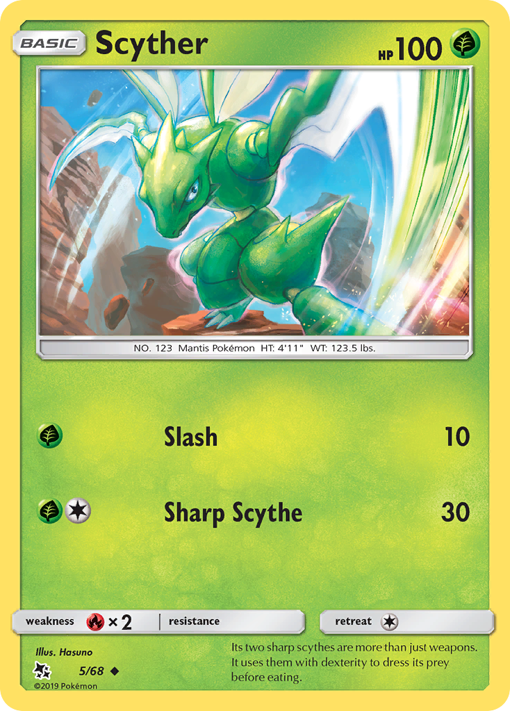 Scyther - 5/68 - - HIDDEN FATES - Pokemon - Uncommon | AA69-43