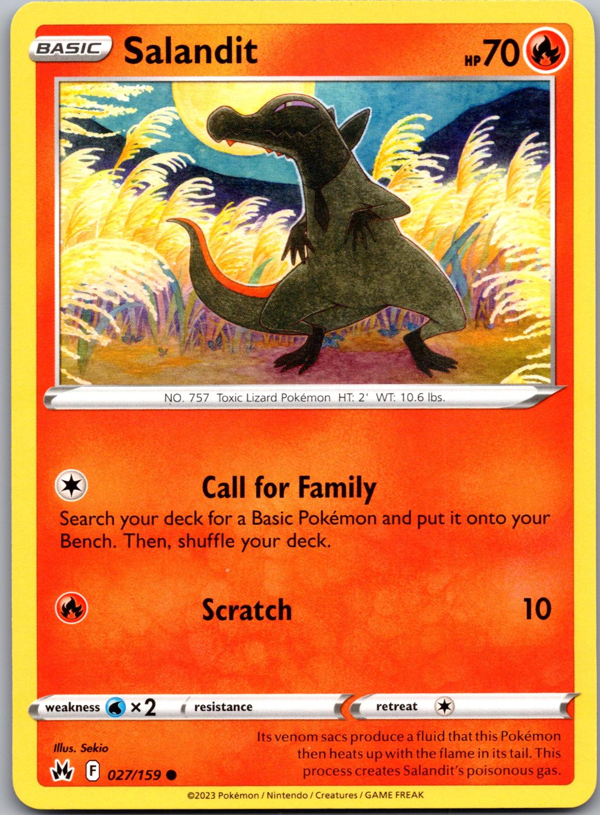 Salandit - 027/159 - - CROWN ZENITH - Pokemon - Common | AA92-31