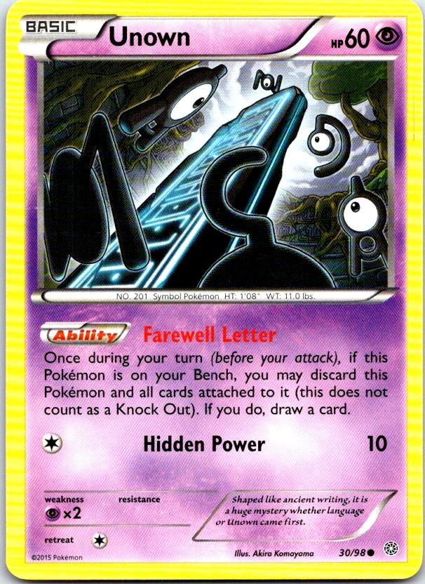 Unown - 30/98 - - ANCIENT ORIGINS - Pokemon - Common | AC13-14