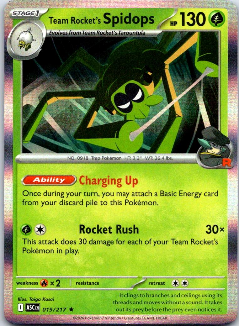Team Rocket's Spidops - 019/217 - Holo - ASCENDED HEROES - Pokemon - | AB07-1