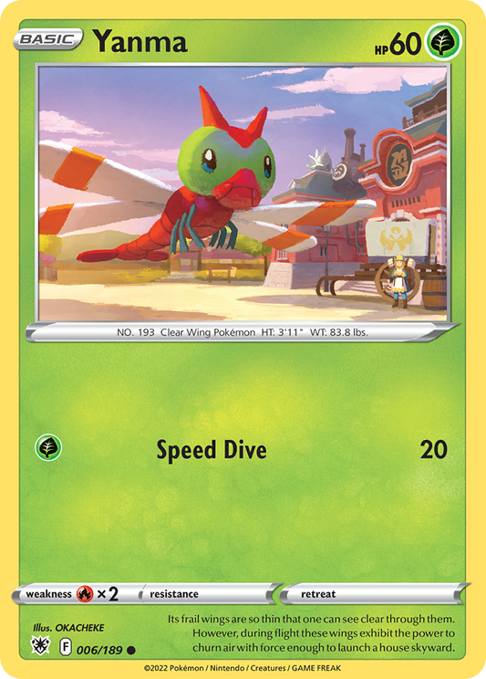 Yanma - 006/189 - - ASTRAL RADIANCE - Pokemon - Common | AA89-29