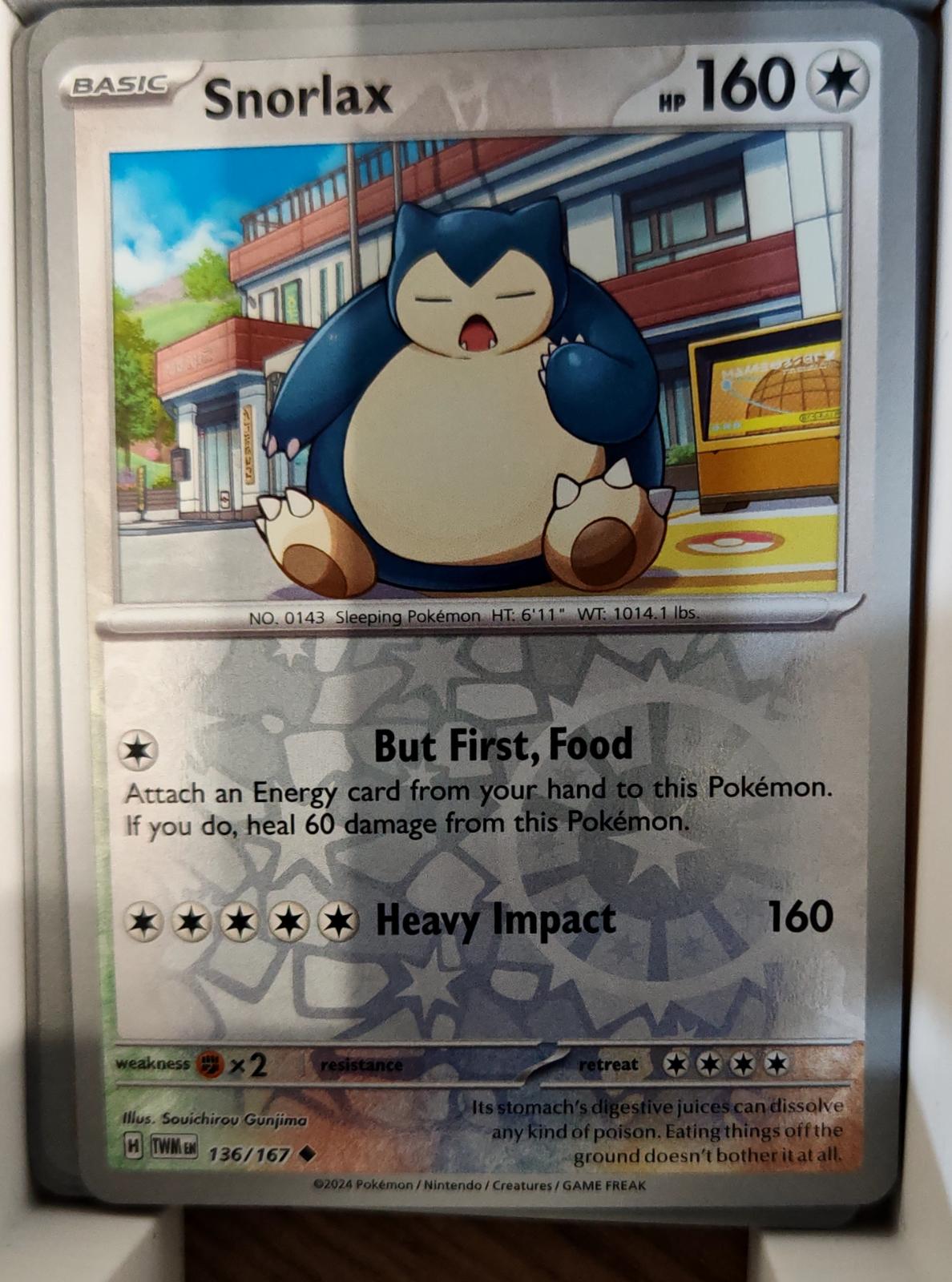 Snorlax - 136/167 - Reverse Holo - TWILIGHT MASQUERADE - Pokemon - | AA75-26