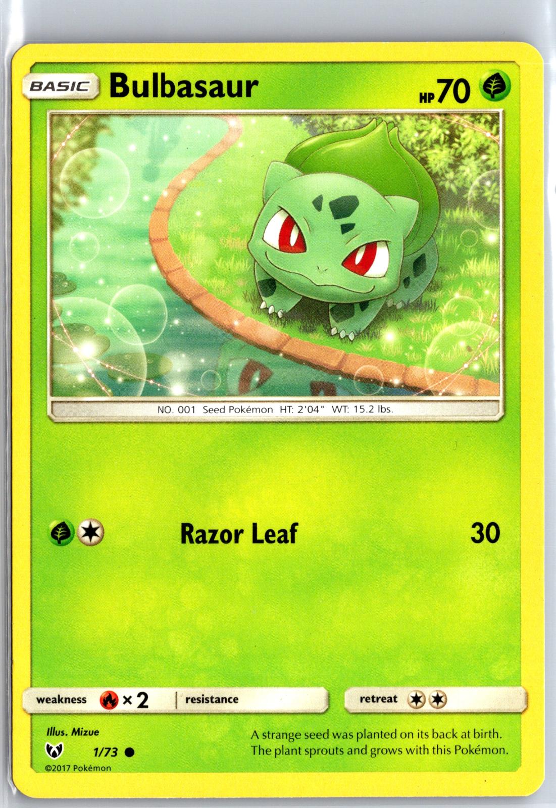 Bulbasaur - 1/73 - - SHINING LEGENDS - Pokemon - Common | AA117-13