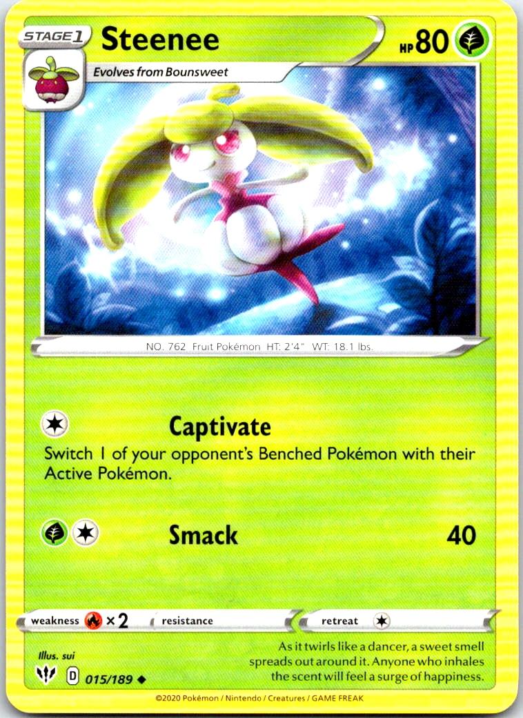 Steenee - 015/189 - - DARKNESS ABLAZE - Pokemon - Uncommon | AB78-1