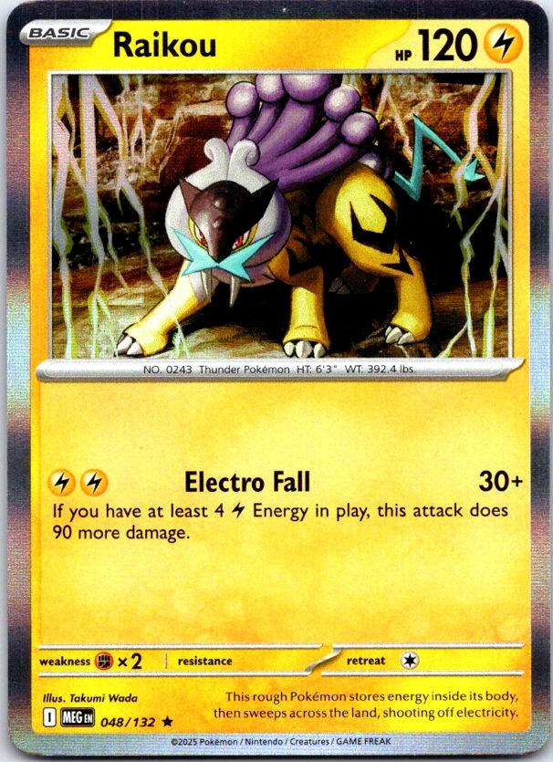 Raikou - 048/132 - Holo - MEGA EVOLUTION - Pokemon - Rare | AC01-20