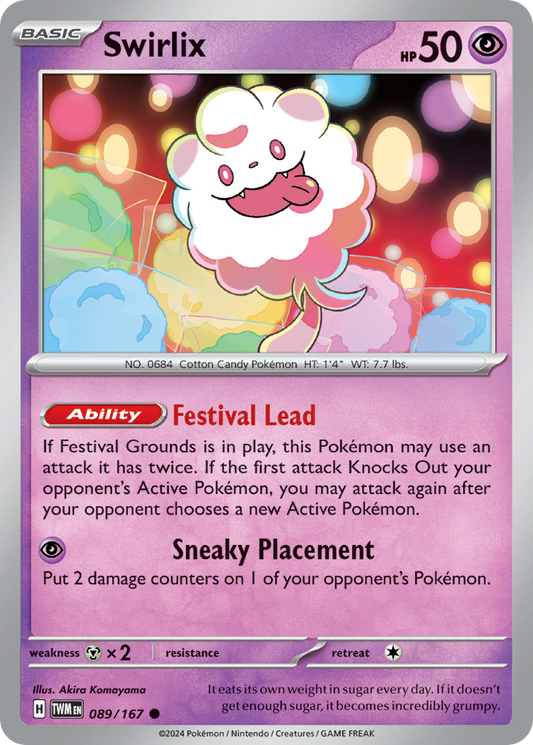 Swirlix - 089/167 - - TWILIGHT MASQUERADE - Pokemon - Common | AA88-40