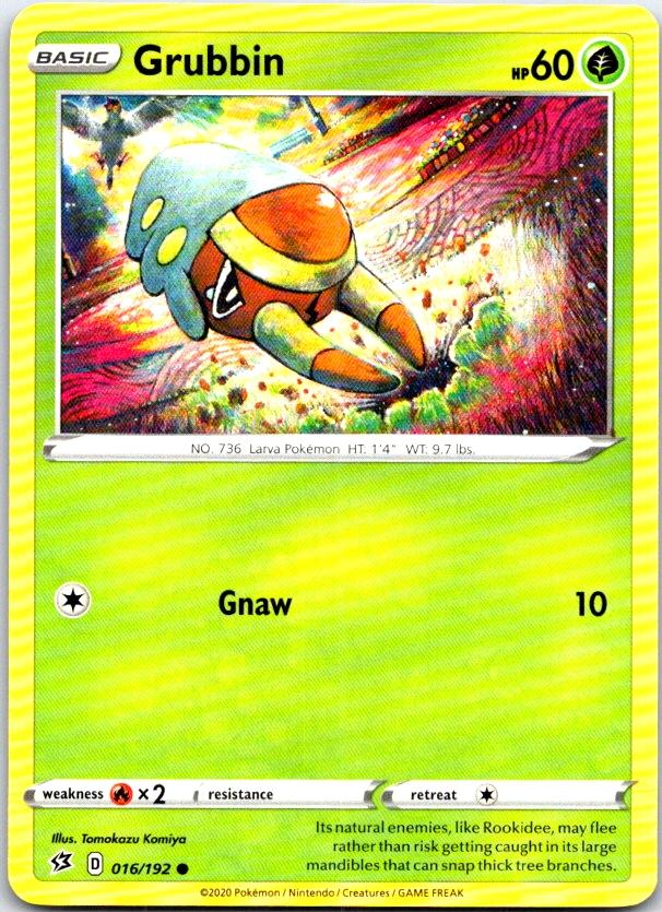 Grubbin - 016/192 - - REBEL CLASH - Pokemon - Common | AC19-17