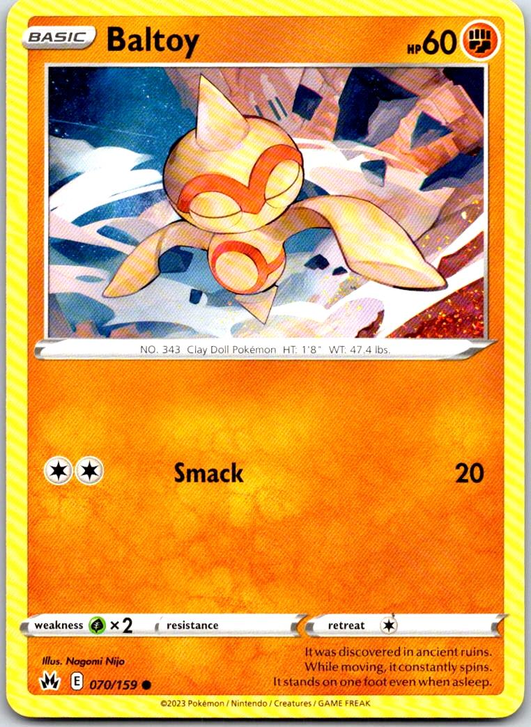 Baltoy - 070/159 - - CROWN ZENITH - Pokemon - Common | AA102-49
