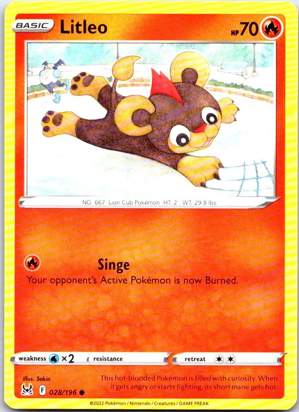 Litleo - 028/196 - - LOST ORIGIN - Pokemon - Common | AC10-26